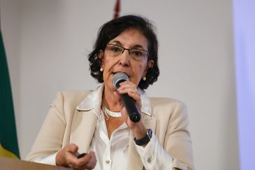 Rio de Janeiro (RJ), 24/10/2024 – A diretora executiva de exploração e produção da Petrobras, Sylvia Anjos fala durante aula aberta Coppe/UFRJ, na Ilha do Fundão, na zona norte da capital fluminense. Foto: Tomaz Silva/Agência Brasil