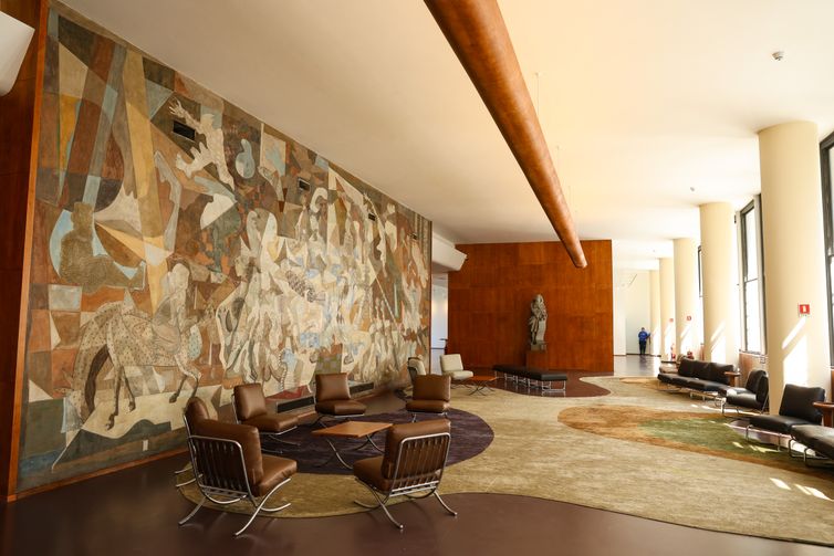 Rio de Janeiro (RJ), 06/05/2025 – Obra do Candido Portinari em sala do Palácio Gustavo Capanema, no centro do Rio de Janeiro. Foto: Tomaz Silva/Agência Brasil