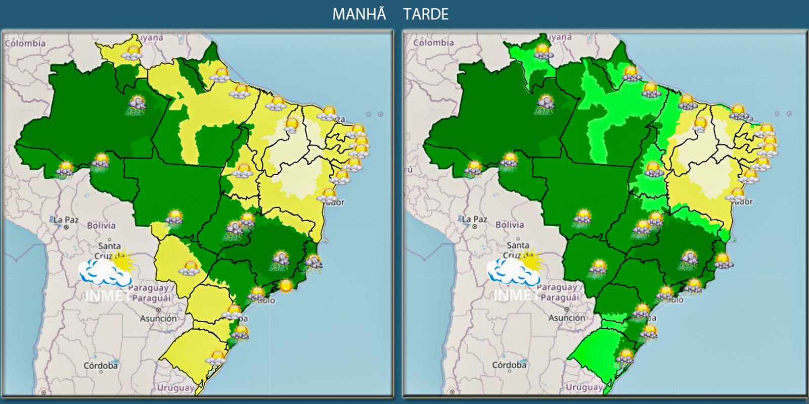 Noite de Natal pode ser chuvosa na maior parte do país