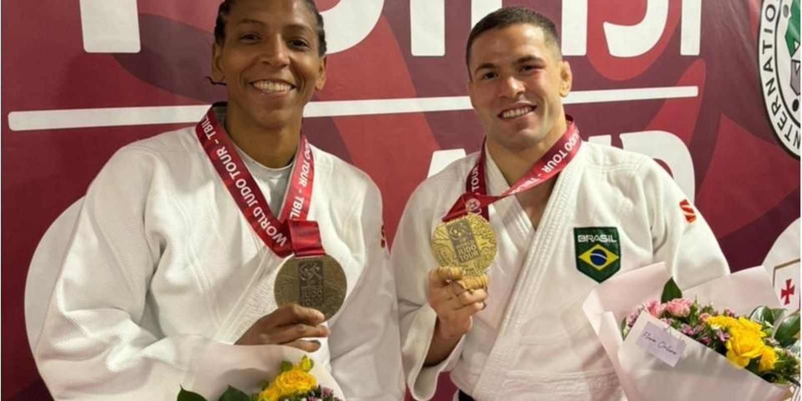 Rafaela e Willian Lima abrem com bronze Grand Slam de Judô na Geórgia