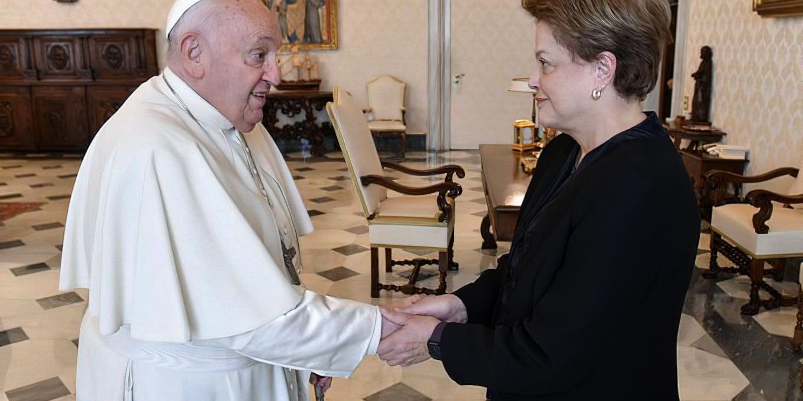 Papa Francisco recebe Dilma Rousseff no Vaticano