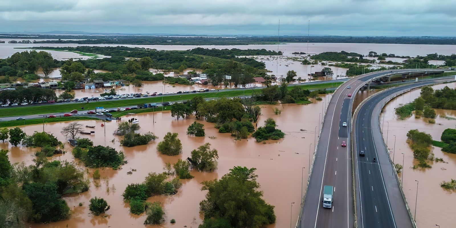 Defesa civil pede a civis que não subam drones no Rio Grande do Sul